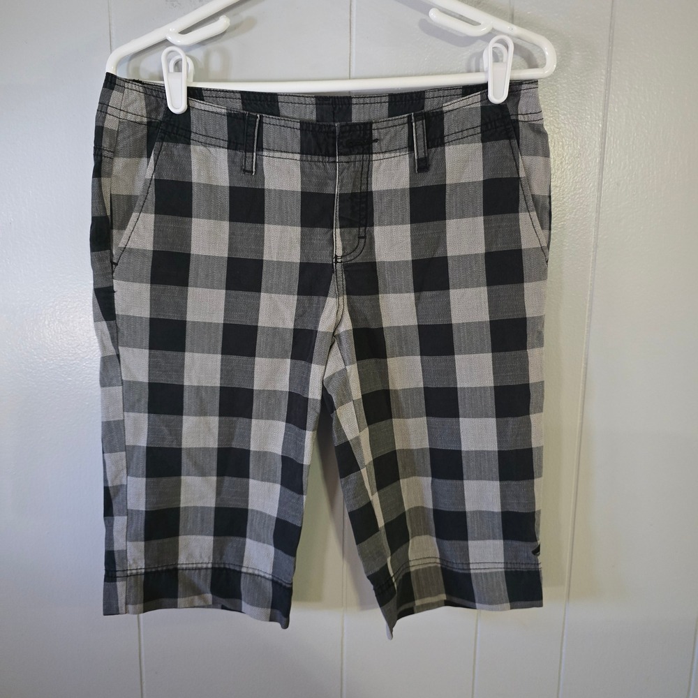 Vans Black and Gray Plaid Women's Shorts